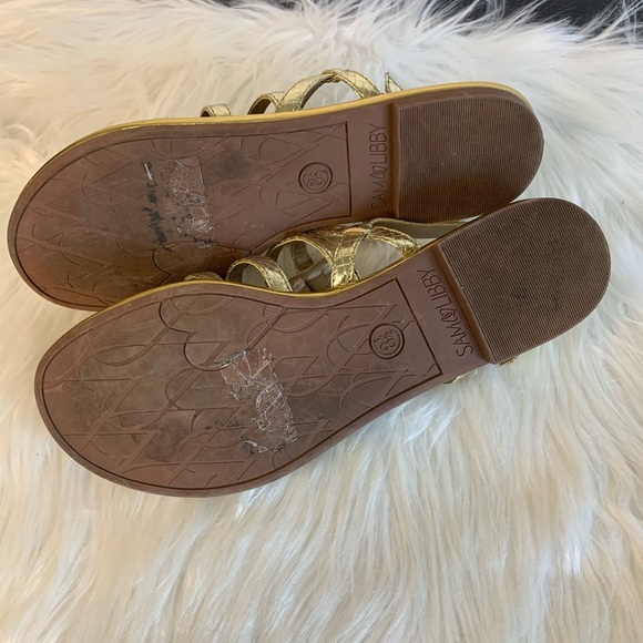 Sam & Libby Metallic Strappy Sandals - Picture 6 of 7